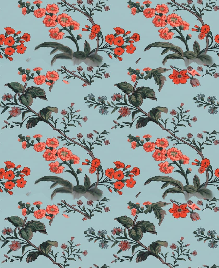 Blossom Branch, c. 1800 pattern detail