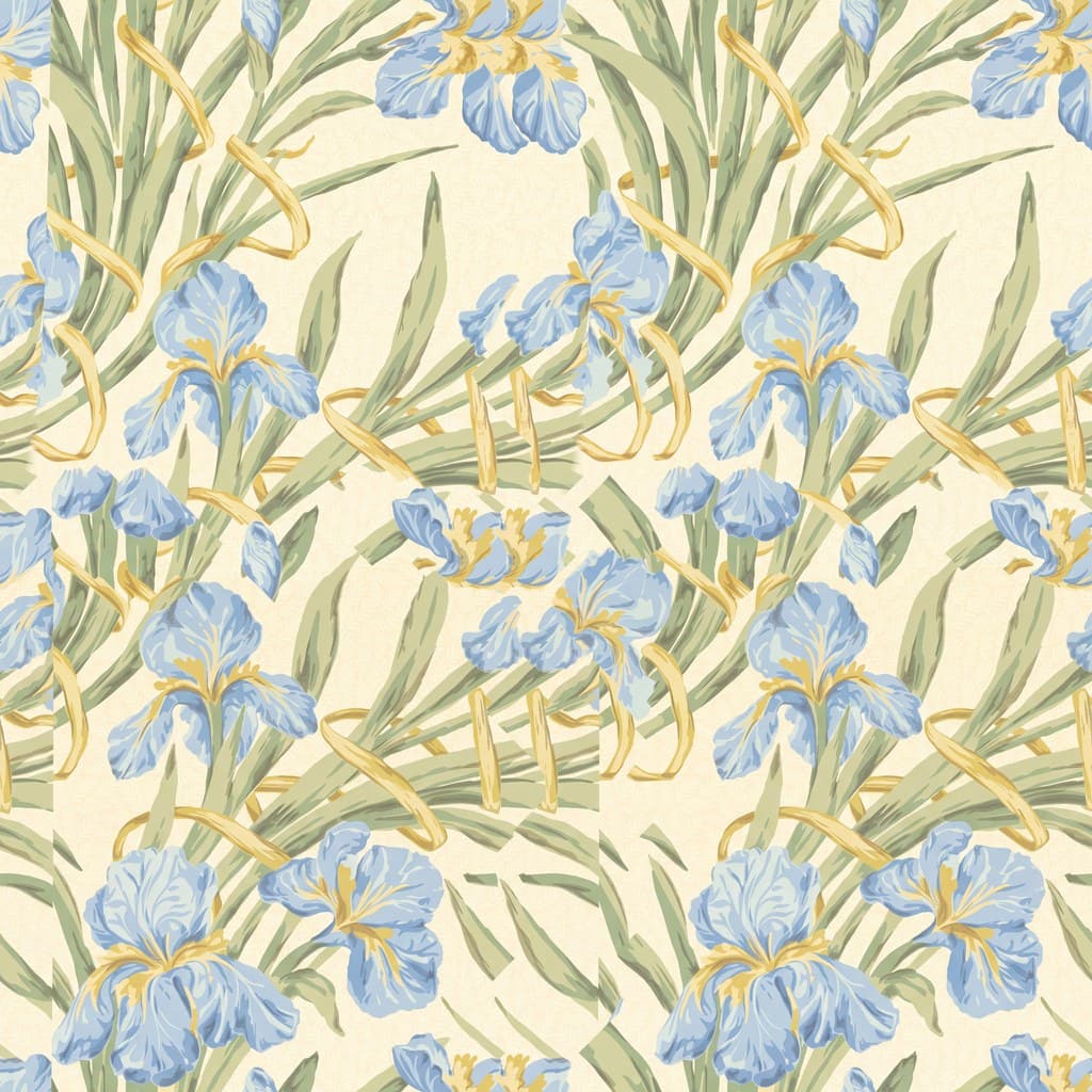 Blue Irises, c. 1900 pattern detail