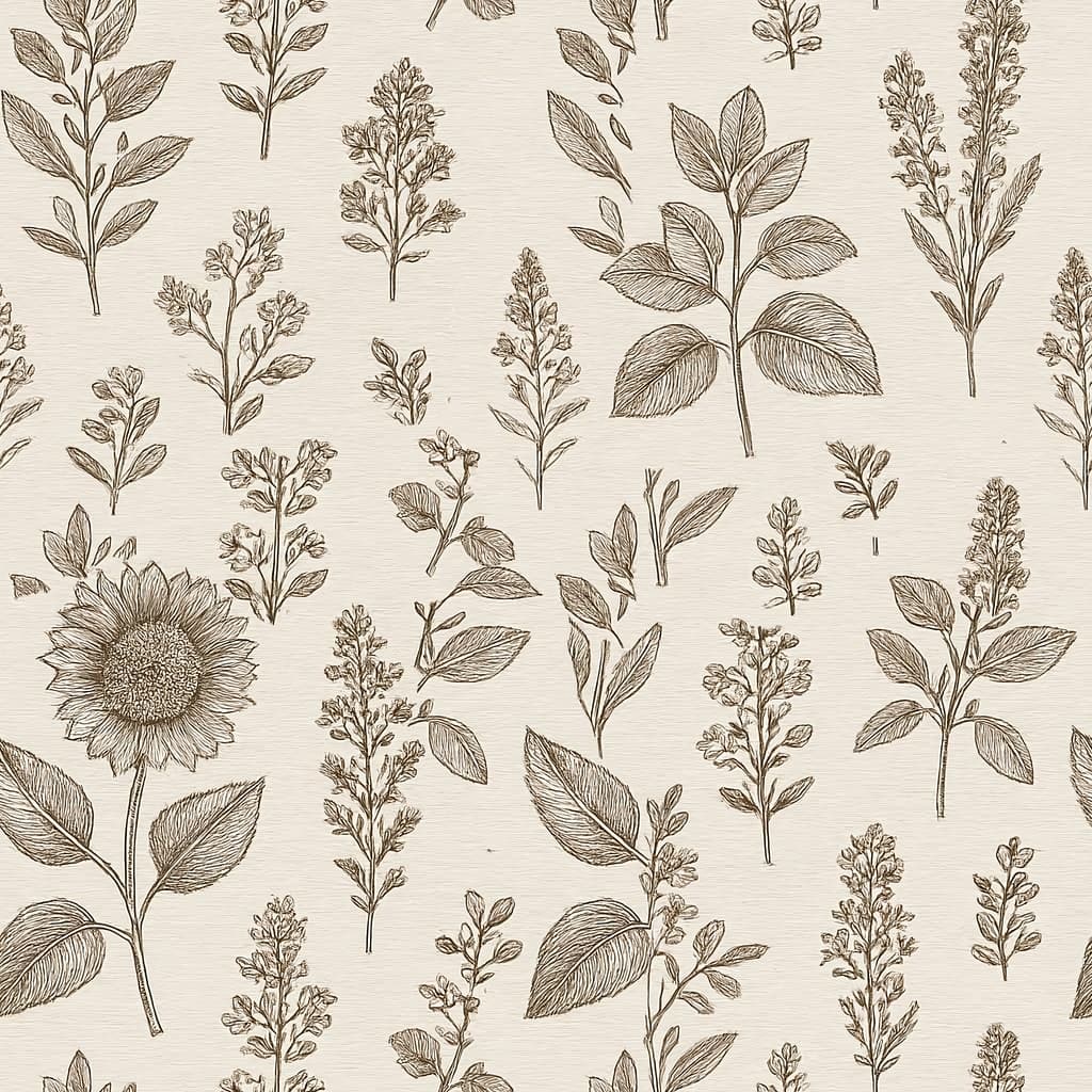 Botanical Plate pattern detail
