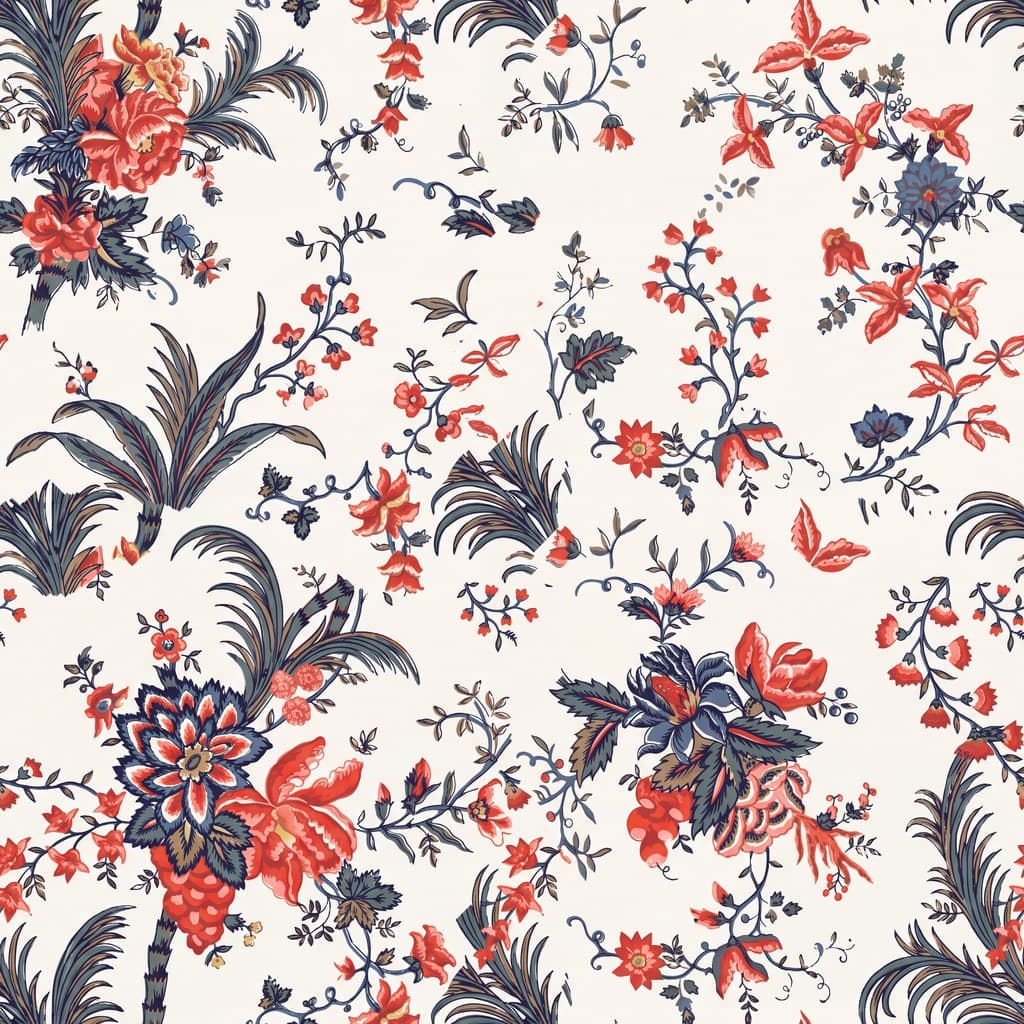 Indienne Chintz, 1770 pattern detail