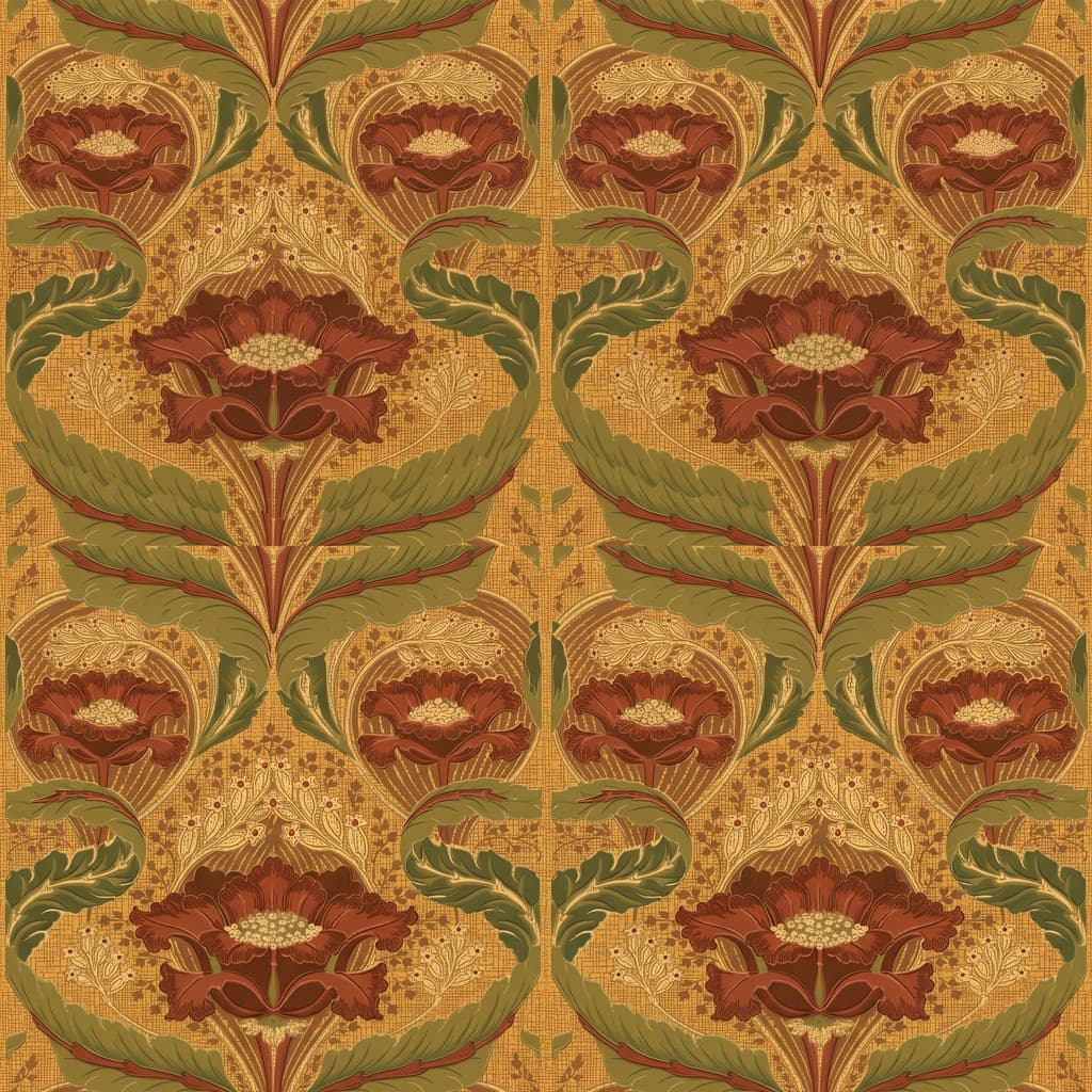 Nouveau Poppy, 1907 pattern detail