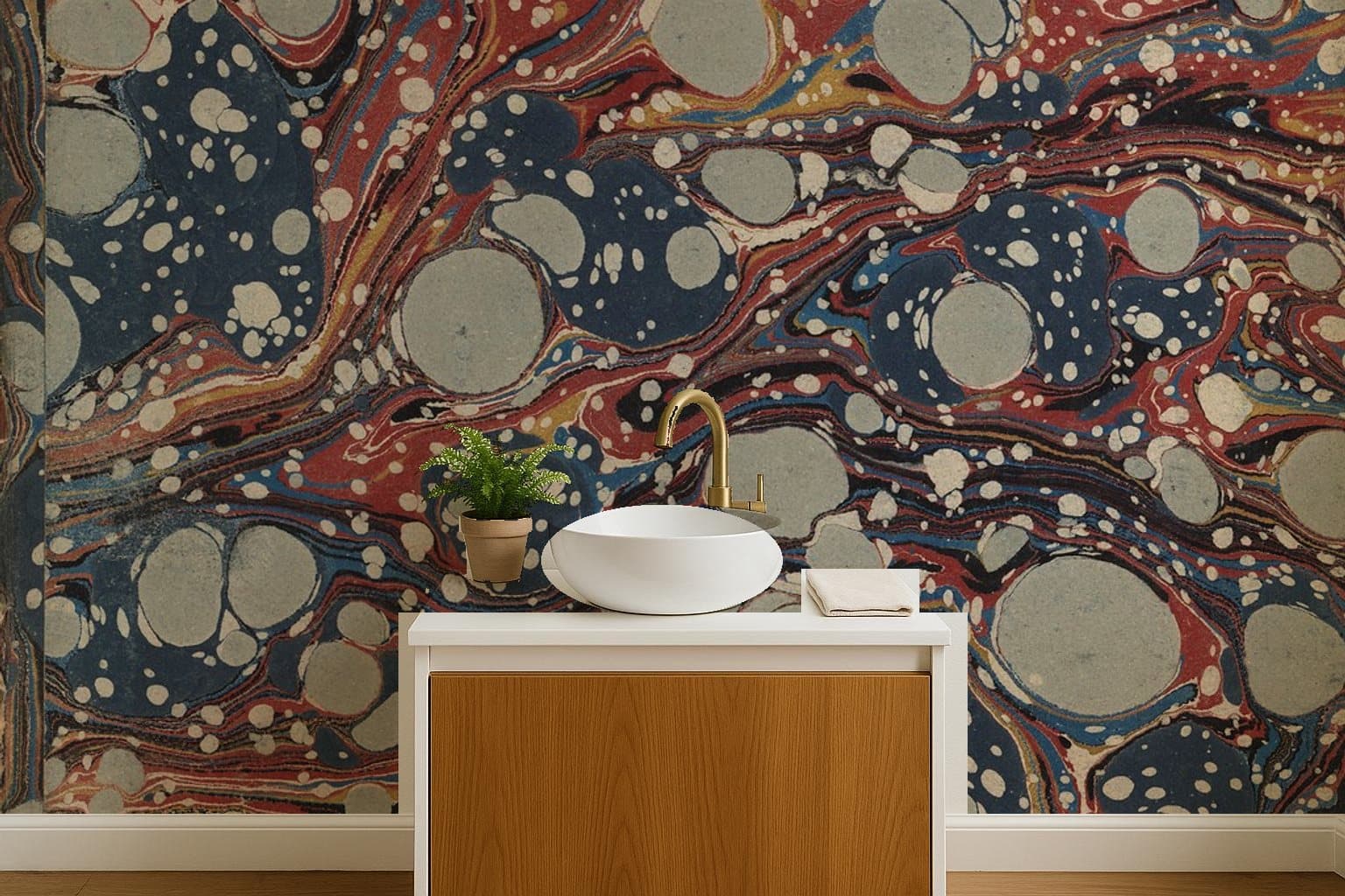 English Marbled, 1830 in a powder room