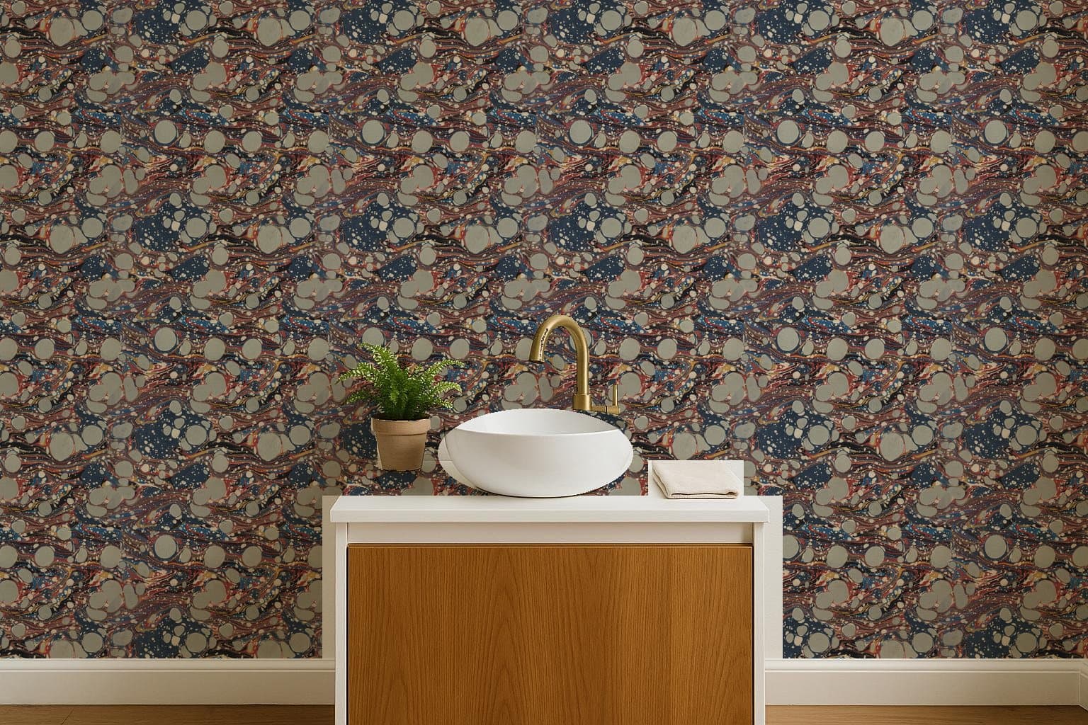 English Marbled, 1830 in a powder room