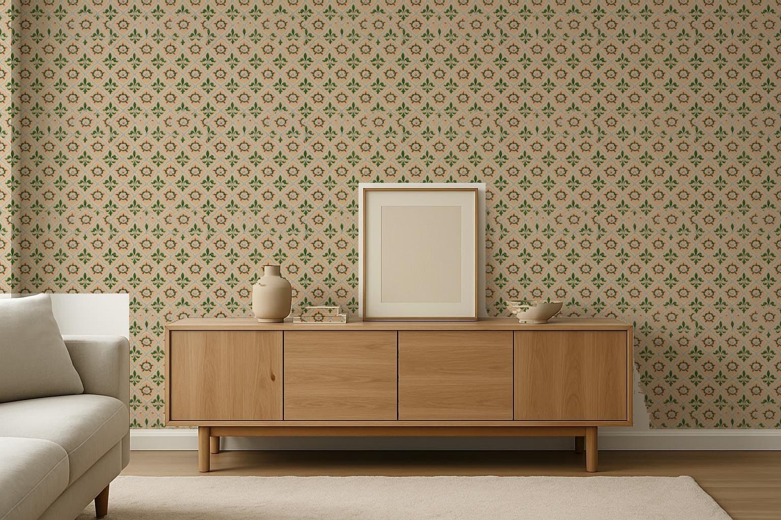 Fleur Trellis, 1850 on a living room wall