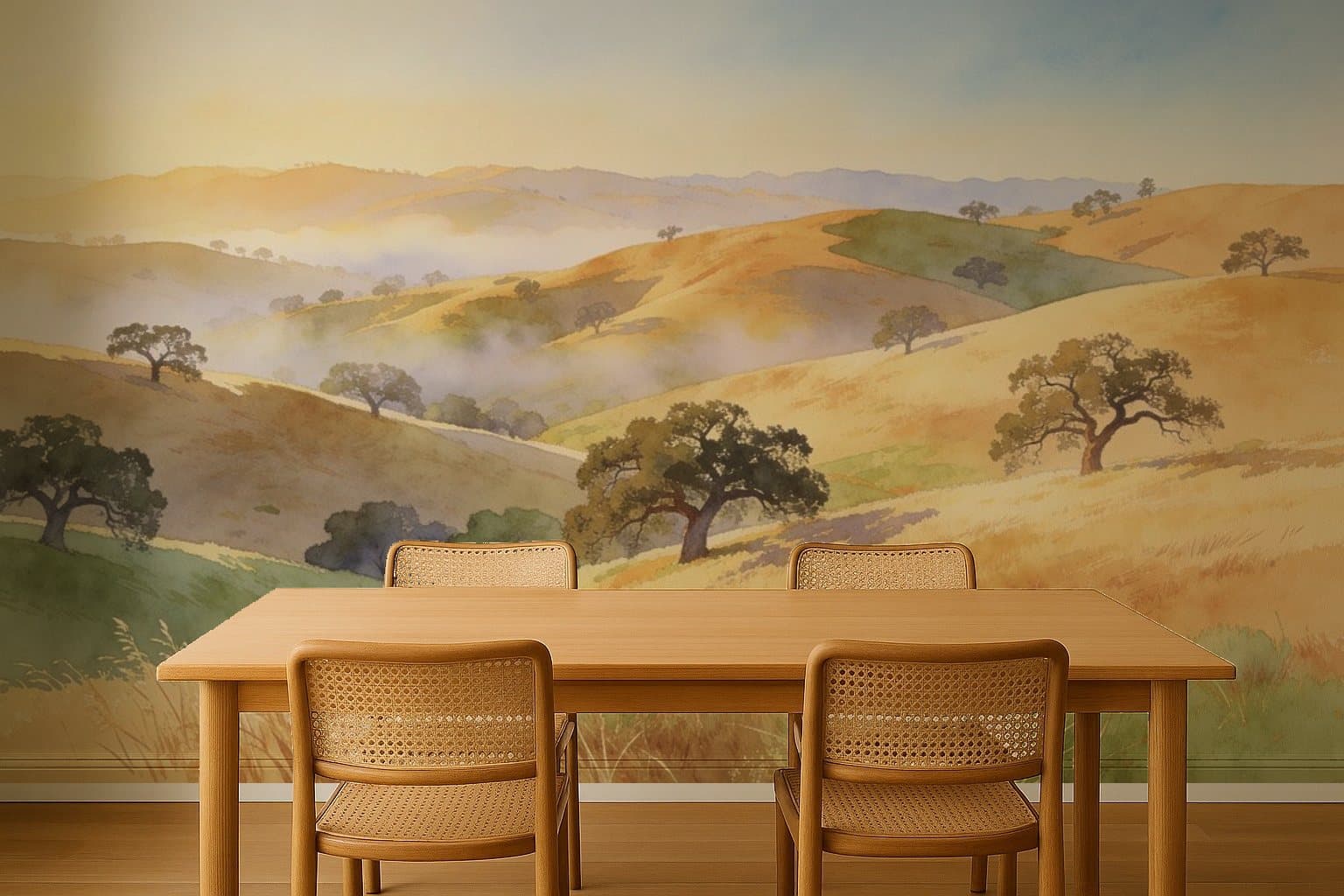 Golden Hills in a dining room