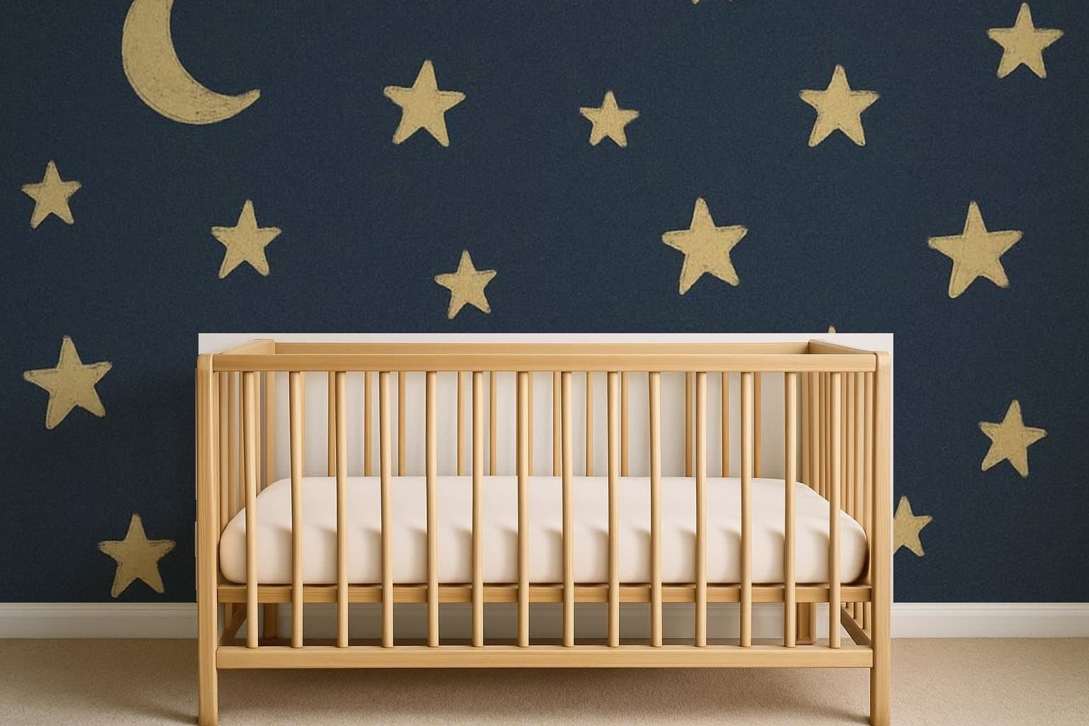 Moon and Stars on a wall
