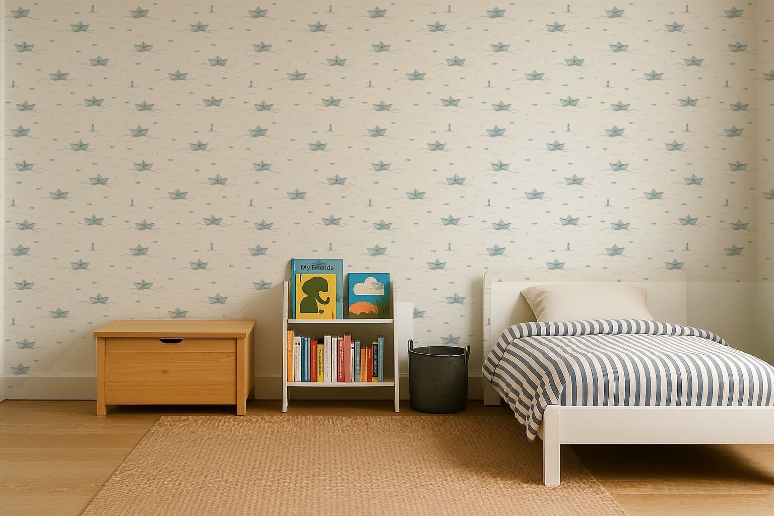 Paper Boats in a kids' room