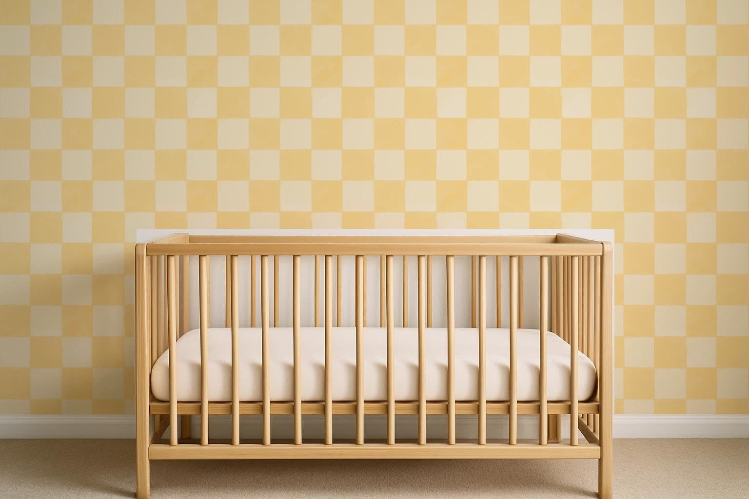 Pastel Check in a nursery
