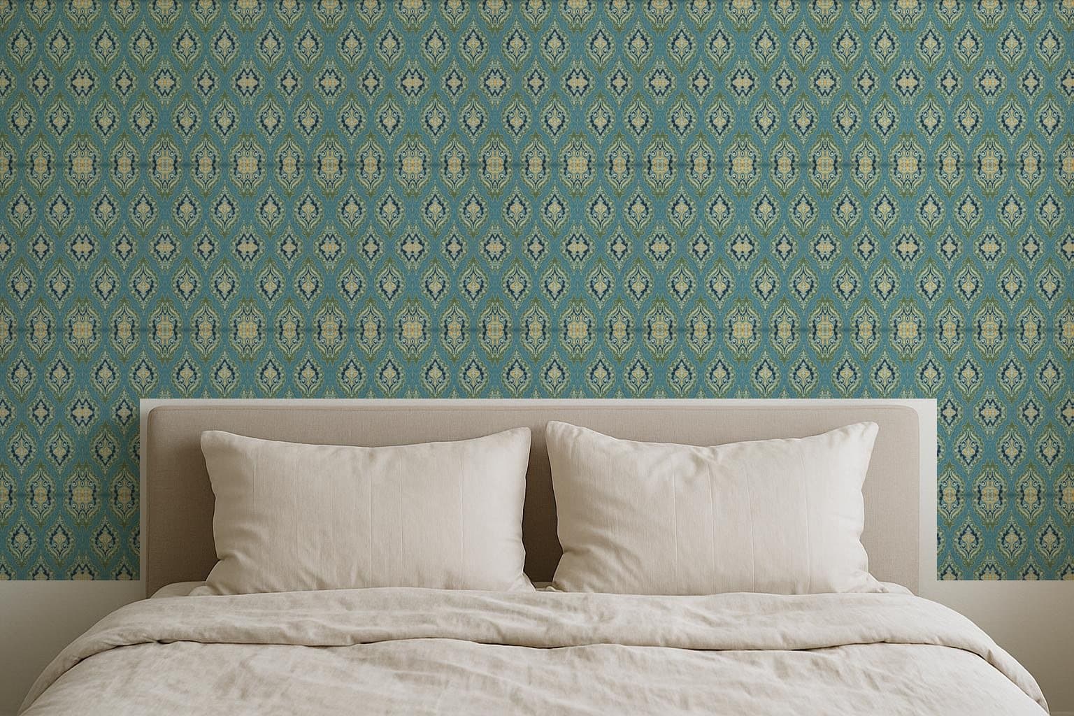 Peats Damask, 1910 in a bedroom