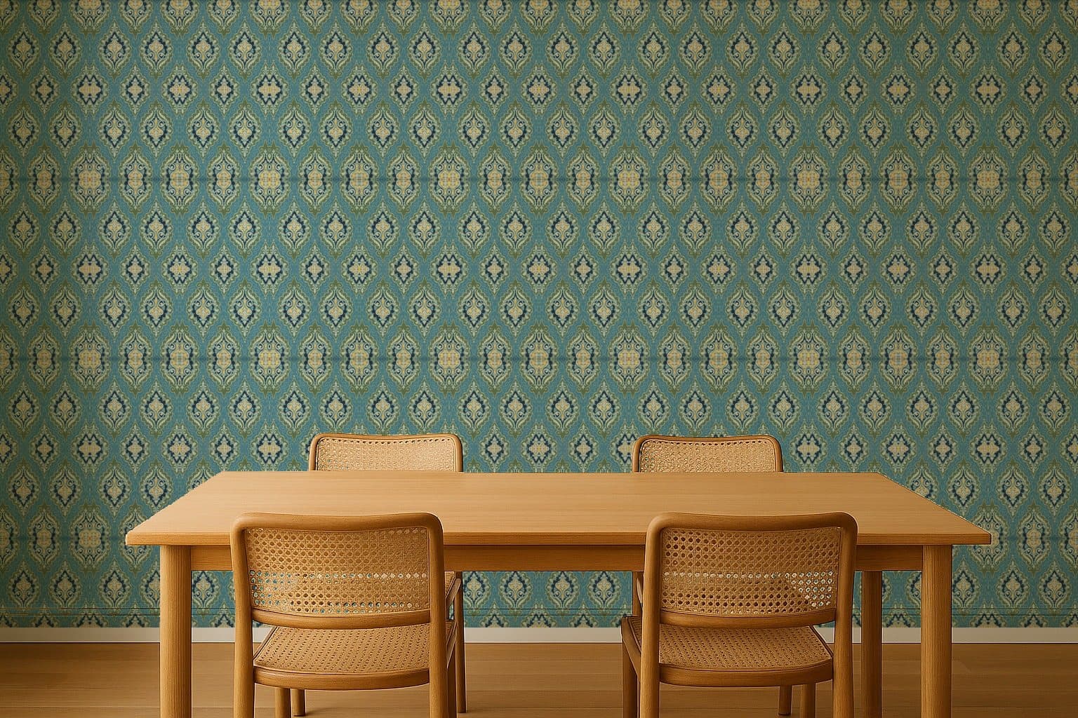 Peats Damask, 1910 on a wall