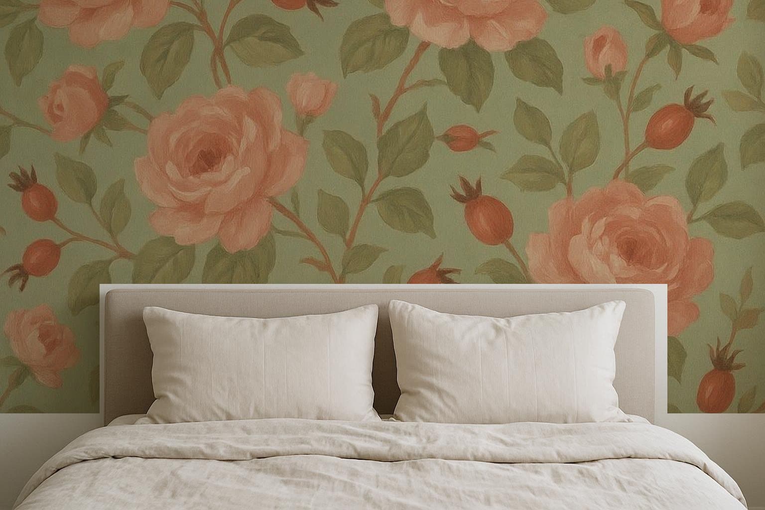 Wild Roses on a wall