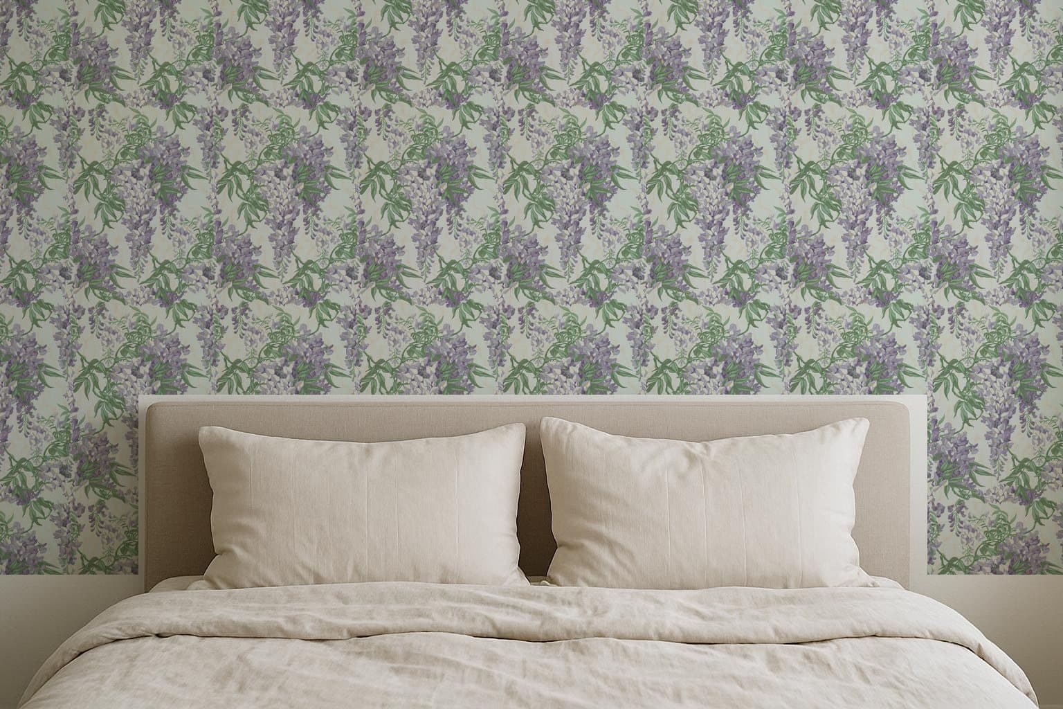 Wisteria Cascade, c. 1900 in a bedroom